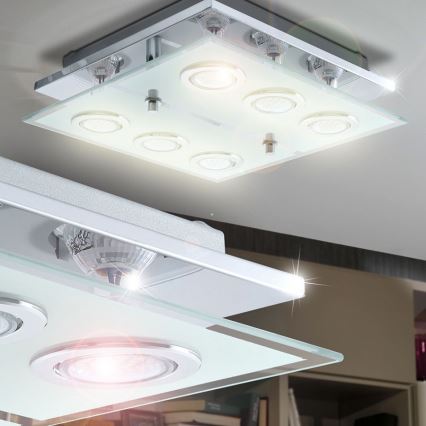 EGLO 13551 - LED-kattovalaisin CABO 6xGU10/3W/230V