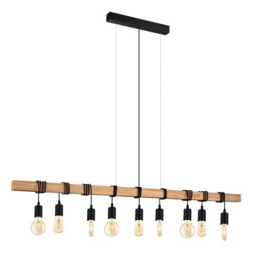 Eglo 182429 - Riippuvalaisin kaapelilla TOWNSHEND 9xE27/60W/230V