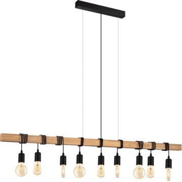 Eglo 182429 - Riippuvalaisin kaapelilla TOWNSHEND 9xE27/60W/230V
