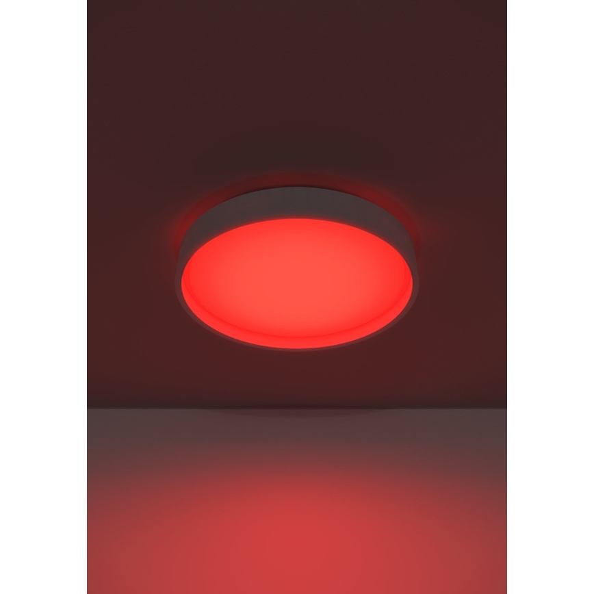Eglo 300686 - LED RGBW himmennettävä kattovalaisin MASSIGNANO-Z LED/18,5W/230V valkoinen + kaukosäädin