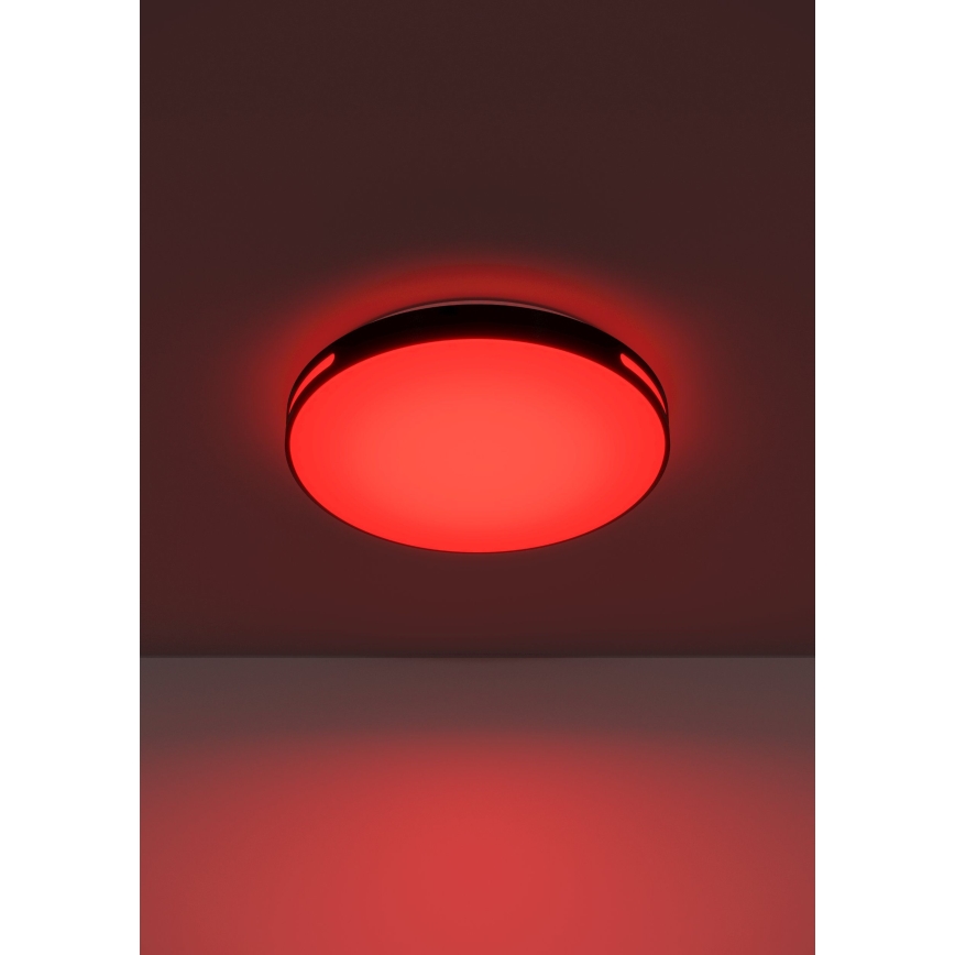 Eglo 300687 - LED RGBW Himennettävä kattovalaisin MONTEGRANARO-Z LED/18,5W/230V 2700-6500K halkaisija 39,4 cm musta + kaukosäädin