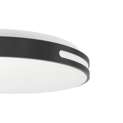 Eglo 300687 - LED RGBW Himennettävä kattovalaisin MONTEGRANARO-Z LED/18,5W/230V 2700-6500K halkaisija 39,4 cm musta + kaukosäädin