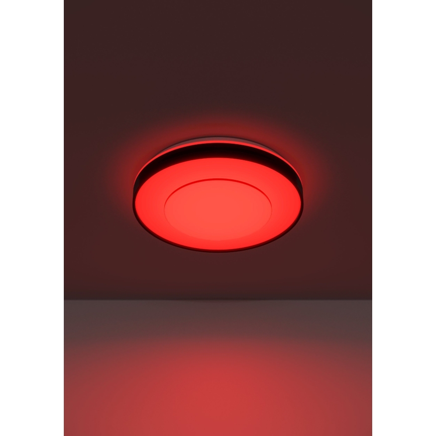 Eglo 300688 - LED RGBW Himennettävä kattovalaisin MONTERIGGIONI-Z LED/18,5W/230V 2700-6500K Ø 38,4 cm musta + kaukosäädin