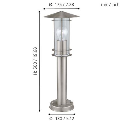 Eglo 30187 - Ulkovalaisin LISIO 1xE27/60W/230V IP44
