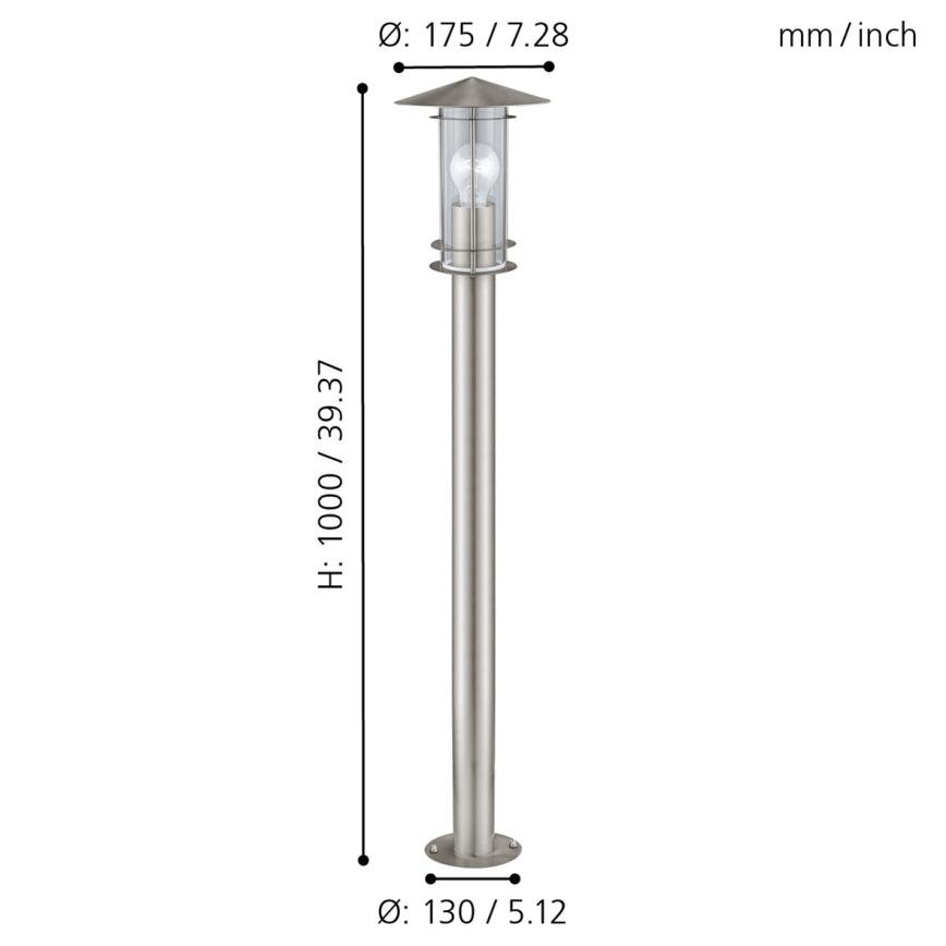 EGLO 30188 - Ulkovalaisin LISIO 1xE27/60W/230V IP44