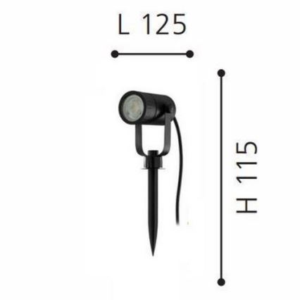 Eglo 31374 - LED RGBW Himmennettävä ulko lamppu NEMA-Z 1xGU10/5W/230V 2700-6500K IP65 musta
