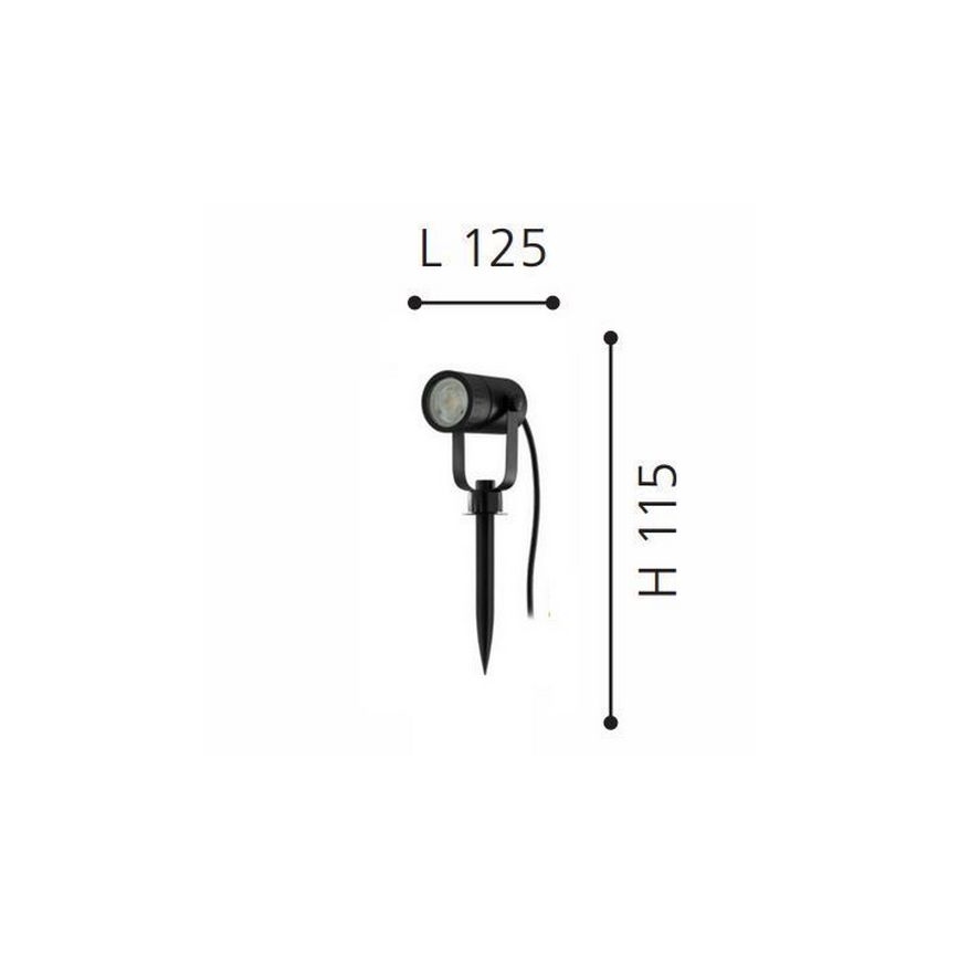 Eglo 31374 - LED RGBW Himmennettävä ulko lamppu NEMA-Z 1xGU10/5W/230V 2700-6500K IP65 musta
