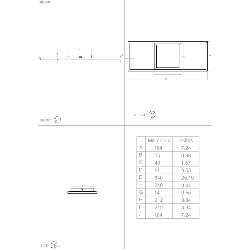 Eglo 31431 - LED RGBW Himmennettävä kattovalo CALAGRANO-Z LED/21W/230V 3000-6500K musta