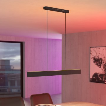 Eglo 31433 - LED RGBW Himmennettävä kattokruunu johdossa ANDREAS-Z LED/38W/230V 2700-6500K musta