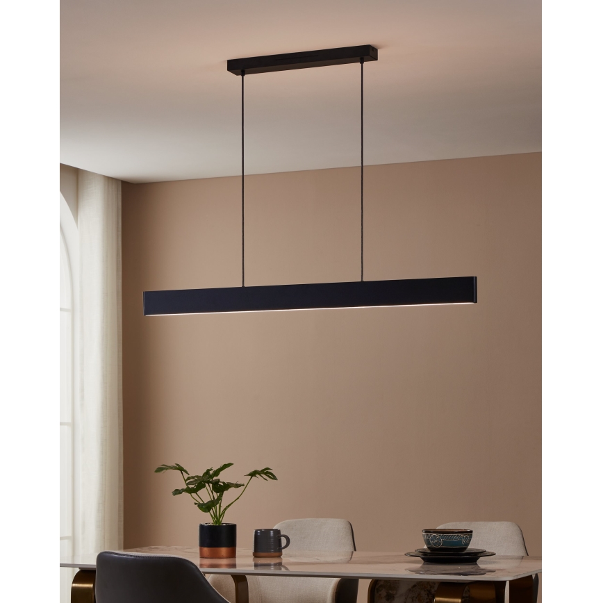 Eglo 31433 - LED RGBW Himmennettävä kattokruunu johdossa ANDREAS-Z LED/38W/230V 2700-6500K musta