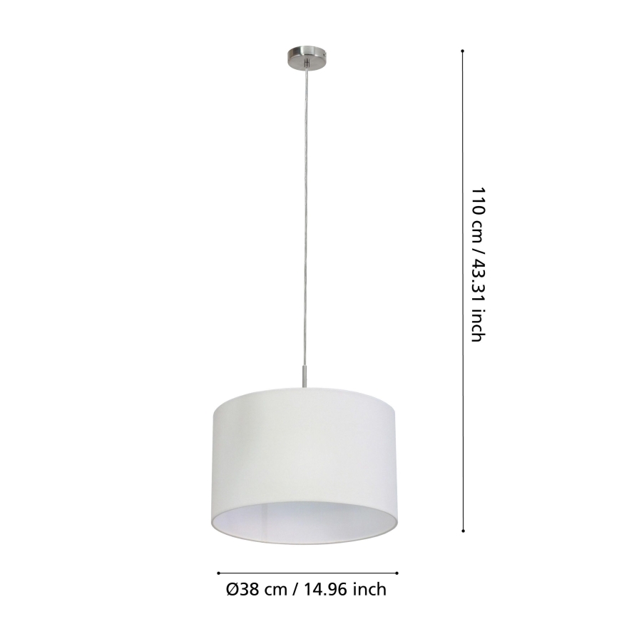 Eglo 31571 - Kattokruunu narulla PASTERI 1xE27/60W/230V