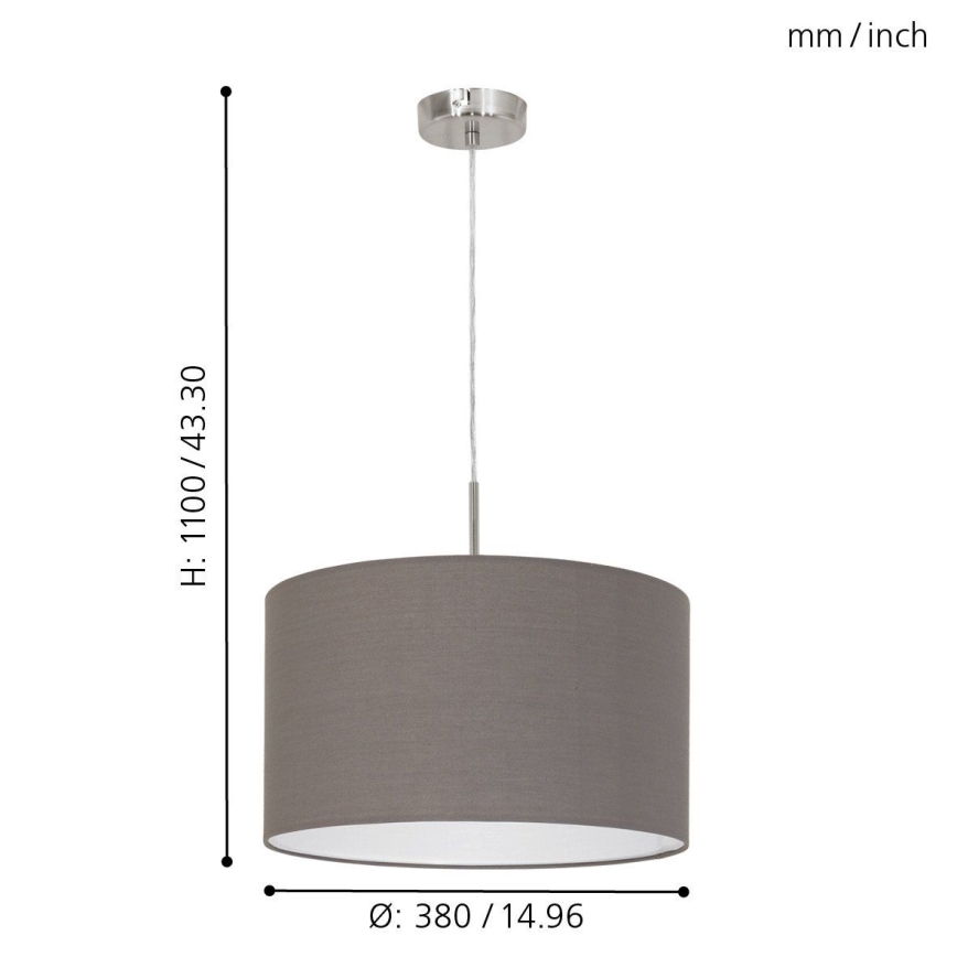 Eglo 31574 Kattokruunu narulla PASTERI E27/60W/230V