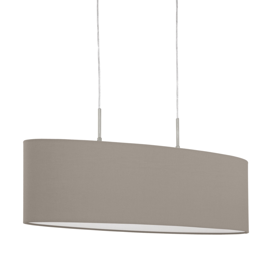 Eglo - Kattokruunu johdossa 2xE27/60W/230V taupe