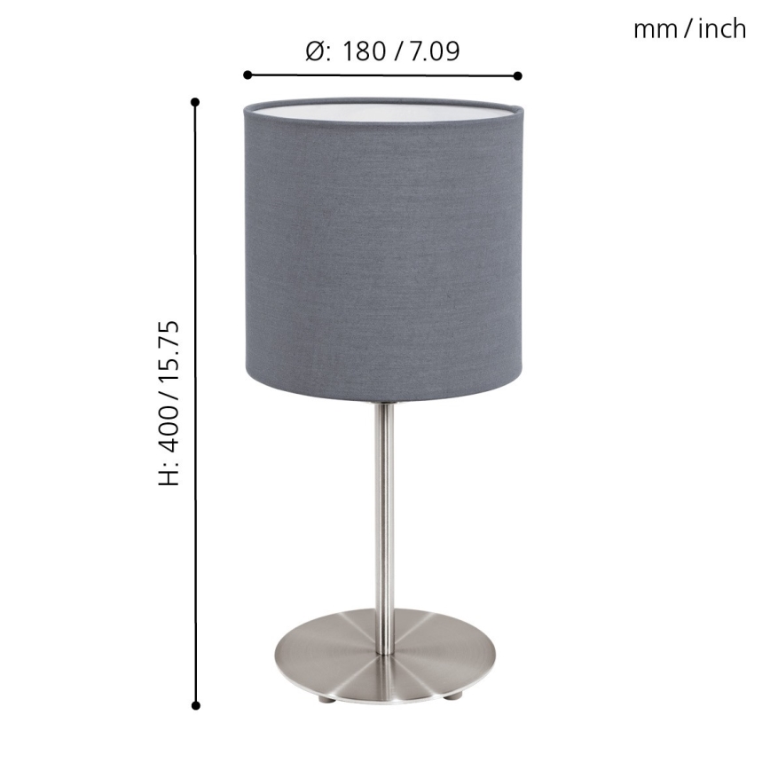 Eglo 31596 - Pöytävalaisin  PASTERI 1xE27/60W/230V