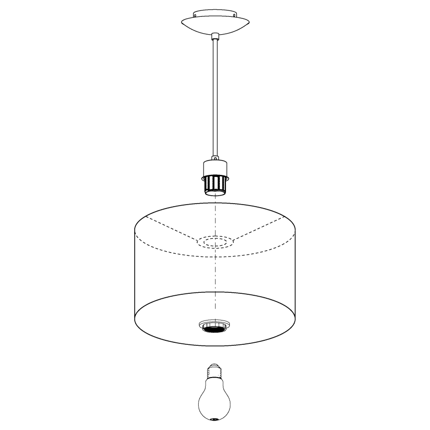 Eglo 31601 - Kattokruunu narulla MASERLO 1xE27/60W/230V