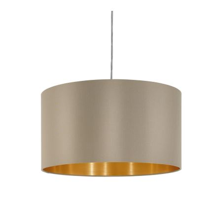 Eglo - Kattokruunu johdossa 1xE27/60W/230V taupe