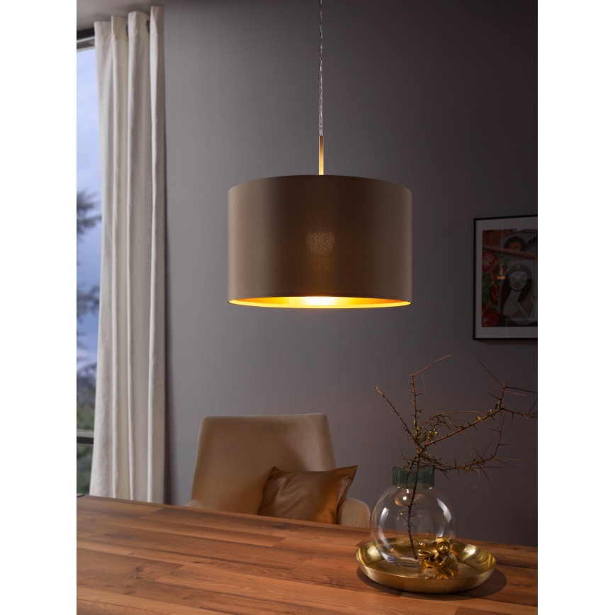 Eglo - Kattokruunu johdossa 1xE27/60W/230V taupe