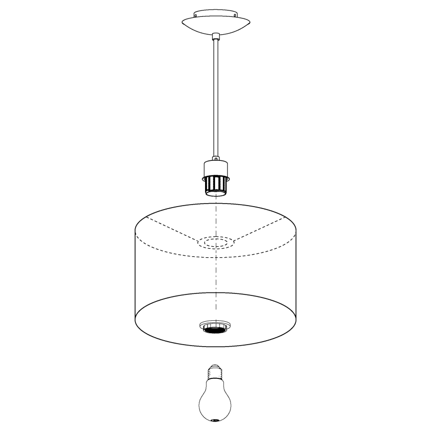 Eglo 31603 - Kattokruunu narulla MASERLO 1xE27/60W/230V