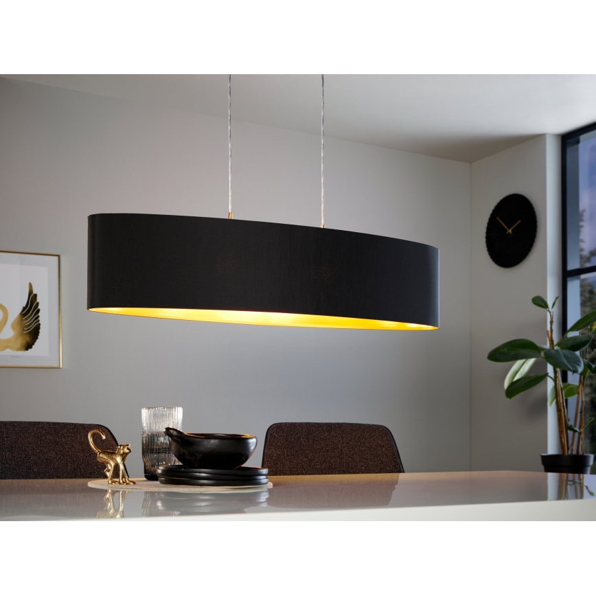 Eglo 31616 - Kattokruunu narulla MASERLO 2xE27/60W/230V