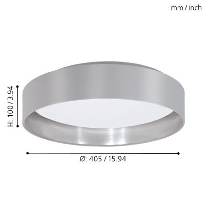 Eglo 31623 - LED-kattovalaisin MASERLO 1xLED/16W/230V