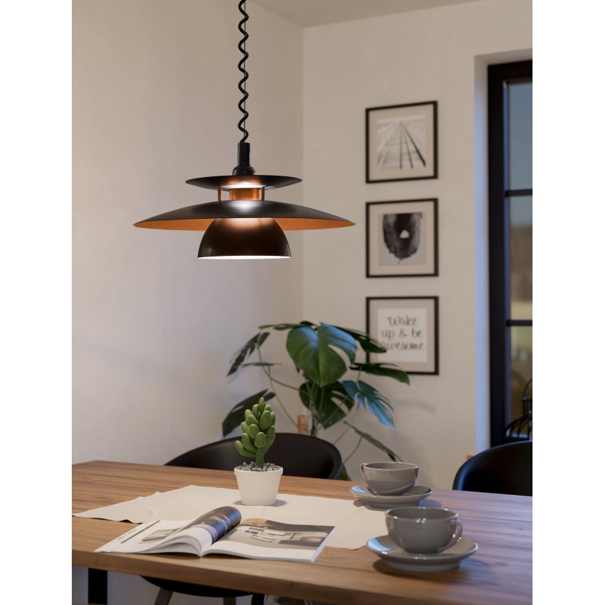 Eglo 31666 - Alas vedettävä kattokruunu BRENDA 1xE27/60W/230V