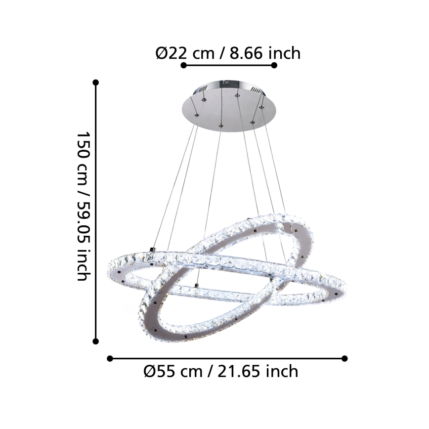 Eglo 31667 - LED-riippuvalaisin VARRAZO LED/29,6W/230V