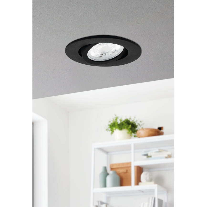 Eglo 31695 - LED RGBW Himmennettävä riippuva kattovalaisin SALICETO-Z LED/4,7W/230V 2700-6500K musta