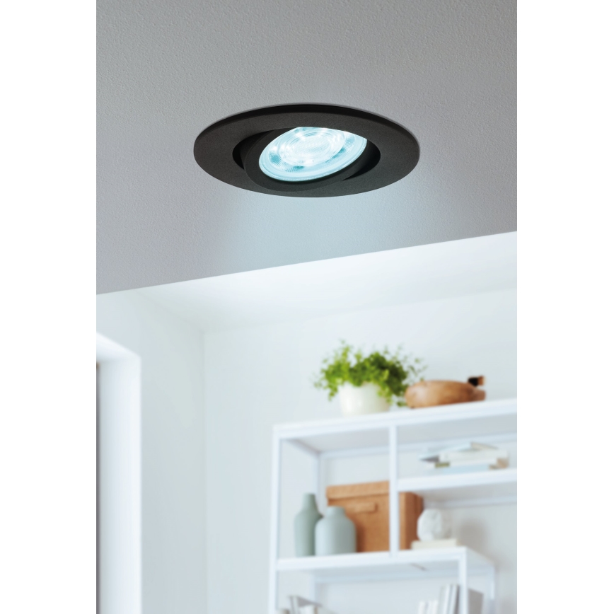 Eglo 31695 - LED RGBW Himmennettävä riippuva kattovalaisin SALICETO-Z LED/4,7W/230V 2700-6500K musta