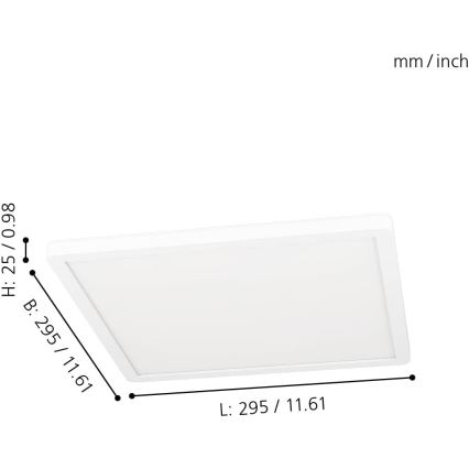 Eglo 31706 - LED RGBW Himmennettävä kattovalo ROVITO-Z LED/14,6W/230V 2700-6500K musta
