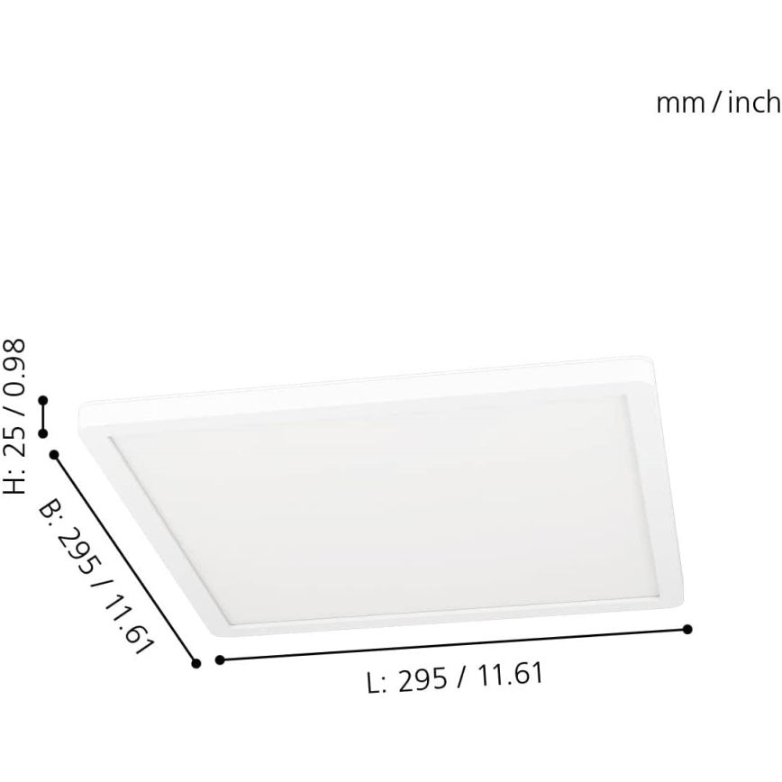 Eglo 31706 - LED RGBW Himmennettävä kattovalo ROVITO-Z LED/14,6W/230V 2700-6500K musta