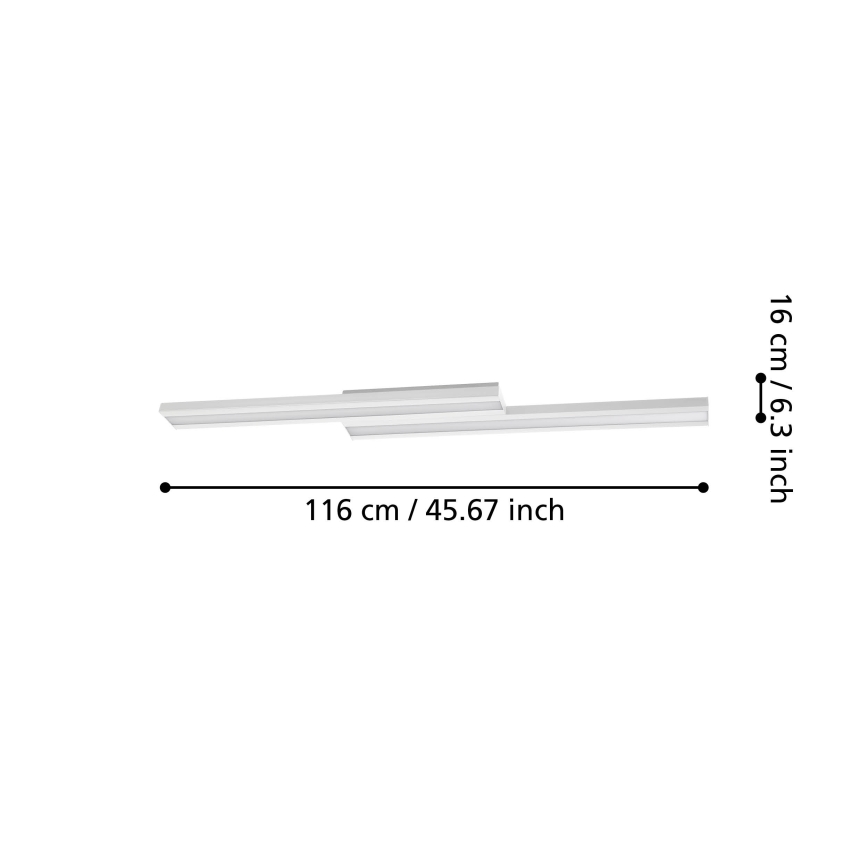 Eglo 31713 - LED RGBW Himmennettävä kattovalo SALITERAS-Z LED/20,4W/230V 2700-6500K valkoinen