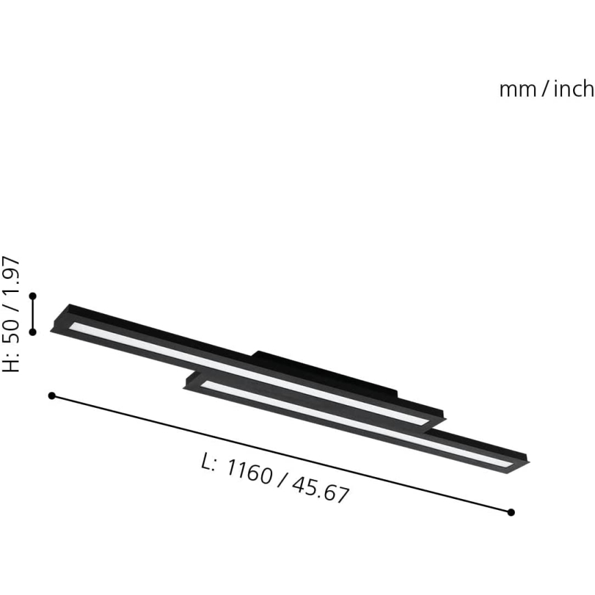 Eglo 31715 - LED RGBW Himmennettävä kattovalo SALITERAS-Z LED/20,4W/230V 2700-6500K musta