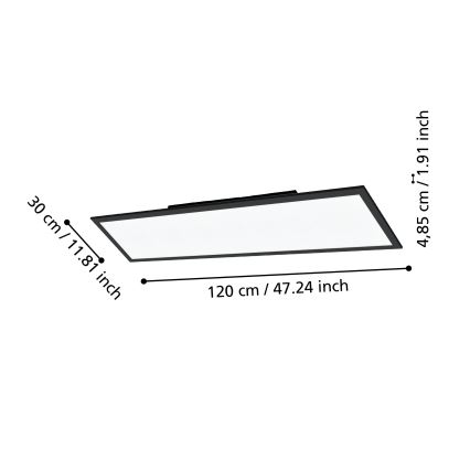 Eglo 31726 - Himmennettävä LED-kattovalaisin SALOBRENA-Z LED/33,5W/230V 2700-6500K musta