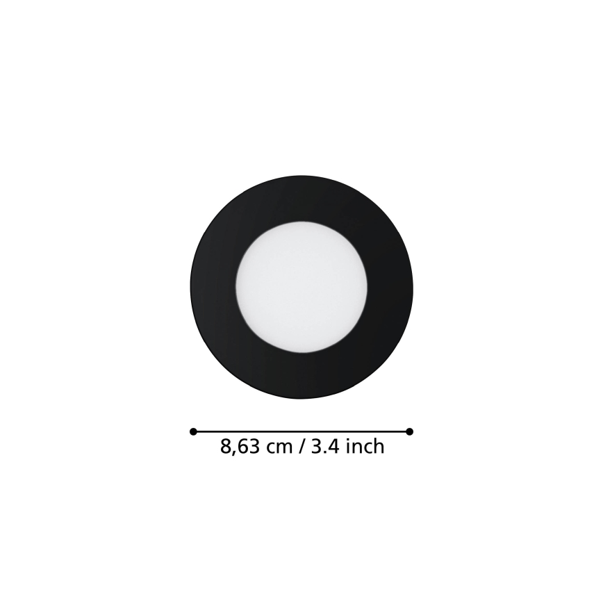 Eglo 31743 - SETTI 3x LED Himmennettävä upotettu kylpyhuonevalaisin FUEVA-Z 1xLED/2,8W/230V 2700-6500 IP44 musta