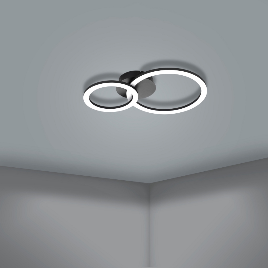 Eglo 31772 - Himmennettävä LED-kattovalaisin PARRAPOS-Z LED/15W/230V 3000-6500K musta