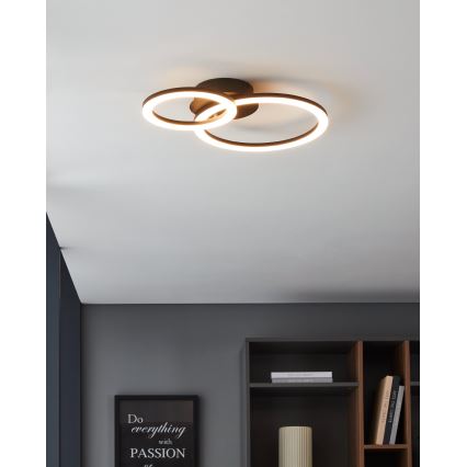 Eglo 31772 - Himmennettävä LED-kattovalaisin PARRAPOS-Z LED/15W/230V 3000-6500K musta