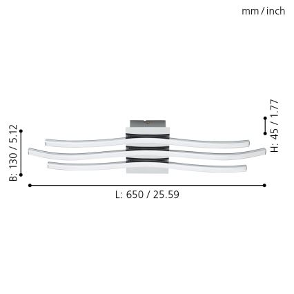 Eglo 31995 - LED-kattovalaisin RONCADE LED/26W/230V