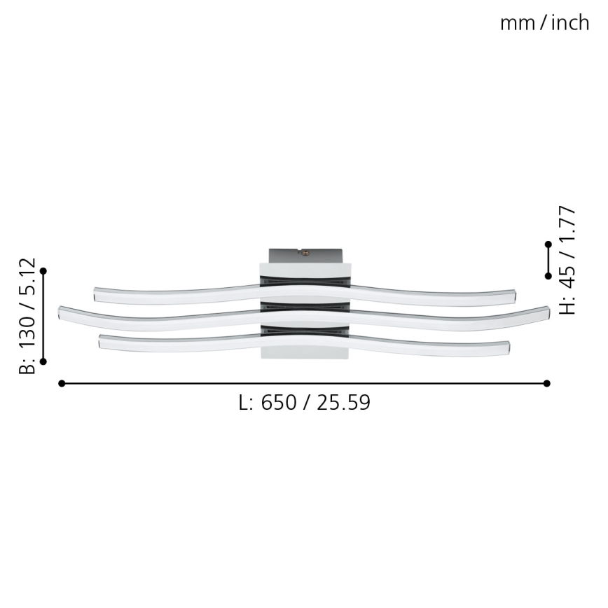 Eglo 31995 - LED-kattovalaisin RONCADE LED/26W/230V