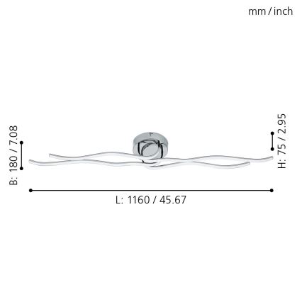 Eglo 31996 - LED-kattovalaisin RONCADE LED/40W/230V