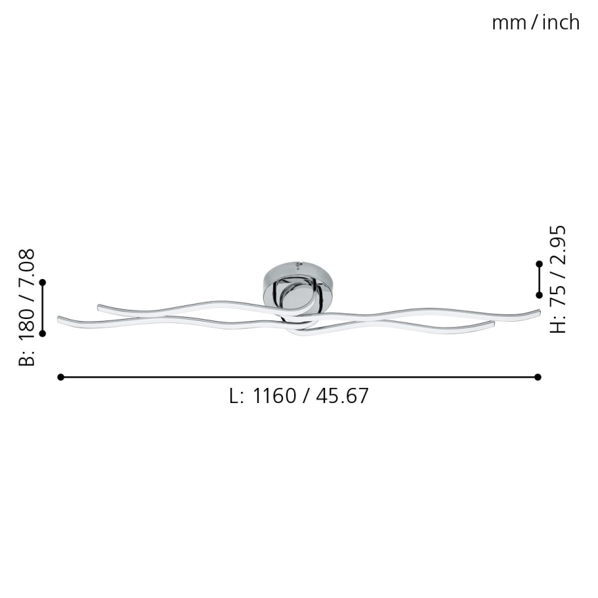 Eglo 31996 - LED-kattovalaisin RONCADE LED/40W/230V