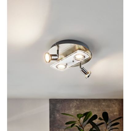 Eglo 32001 - LED-kattovalaisin PAWEDO 1 4xGU10-LED/3W/230V