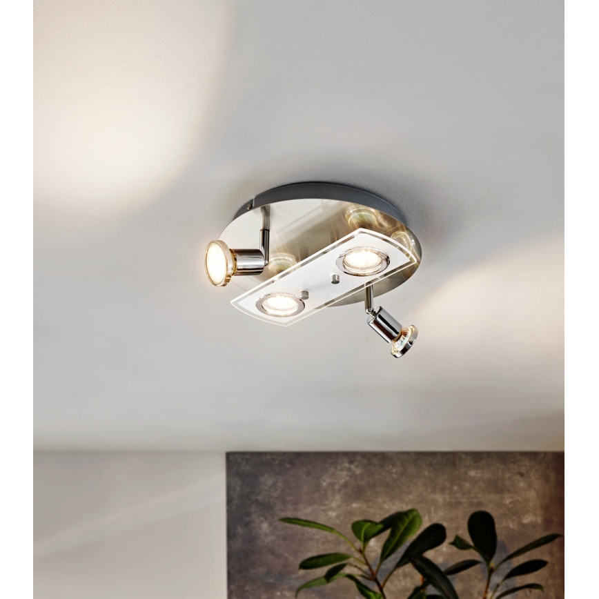 Eglo 32001 - LED-kattovalaisin PAWEDO 1 4xGU10-LED/3W/230V