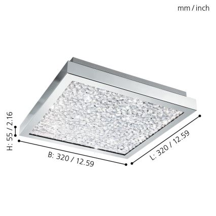 Eglo 32025 - LED-kattovalaisin CARDITO LED/16W/230V