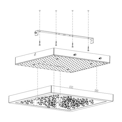 Eglo 32025 - LED-kattovalaisin CARDITO LED/16W/230V