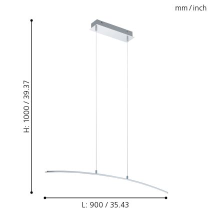 Eglo 32048 - LED-kattokruunu LASANA LED/14W/230V