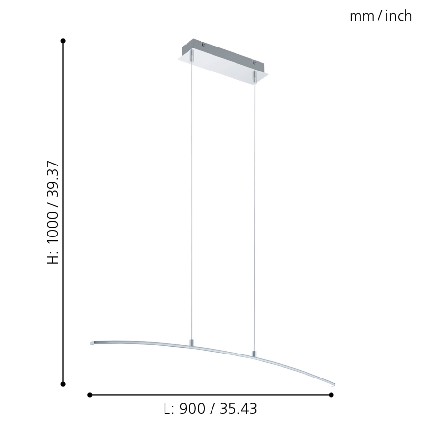 Eglo 32048 - LED-kattokruunu LASANA LED/14W/230V