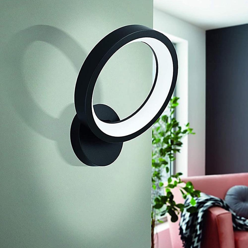 Eglo 32325 - LED RGBW Himmennettävä seinävalaisin MARGHERA-C LED/16W/230V 2700-6500K musta