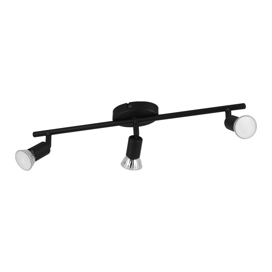 Eglo - LED-kohdevalaisin 3xGU10/2,8W/230V 3000K musta