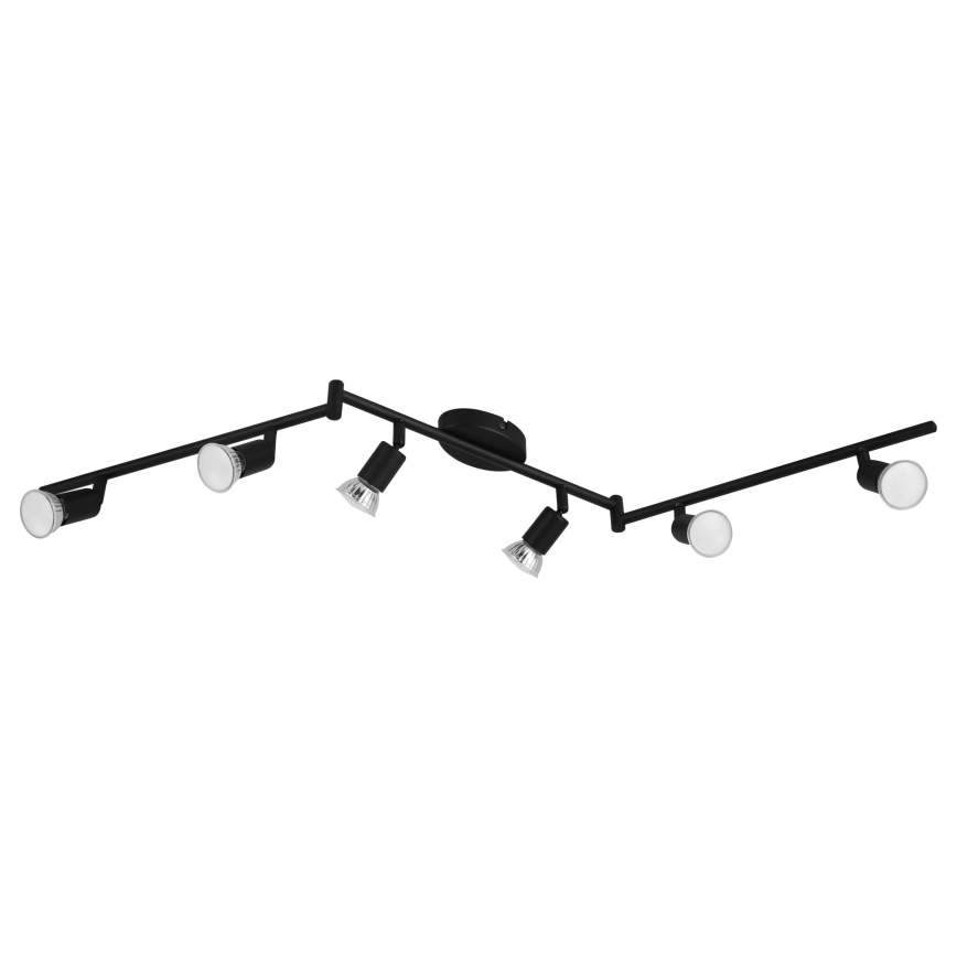 Eglo - LED-kohdevalaisin 6xGU10/2,8W/230V 3000K musta