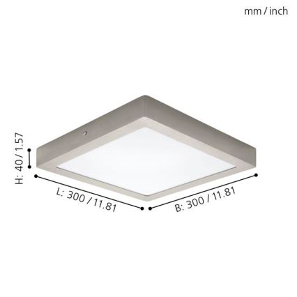 Eglo 32446 - LED-kattovalaisin FUEVA 1 LED/24W/230V